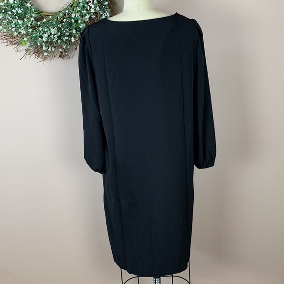 NWT Chico’s Women’s Black Long Sleeve Dress Size 1 Regular Sizing 8 or Medium - Picture 3 of 7